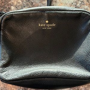 Kate Spade black leather crossbody purse